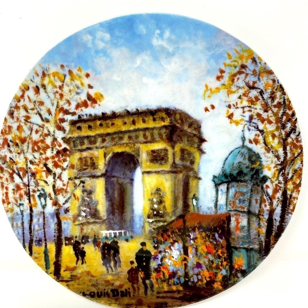 Henri d'Arceau & Fils collectible plate - "L'Arc de Triomphe" 1984